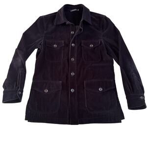 SUITSUPPLY William EB Jacket Shacket Overshirt Sz 46 Corduroy Button Front Blue